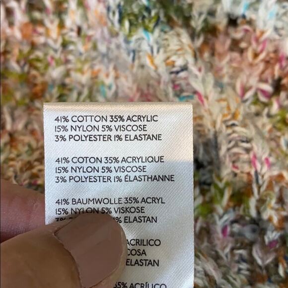 Free People Highland V Neck Sweater Ivory Combo - Picture 11 of 12